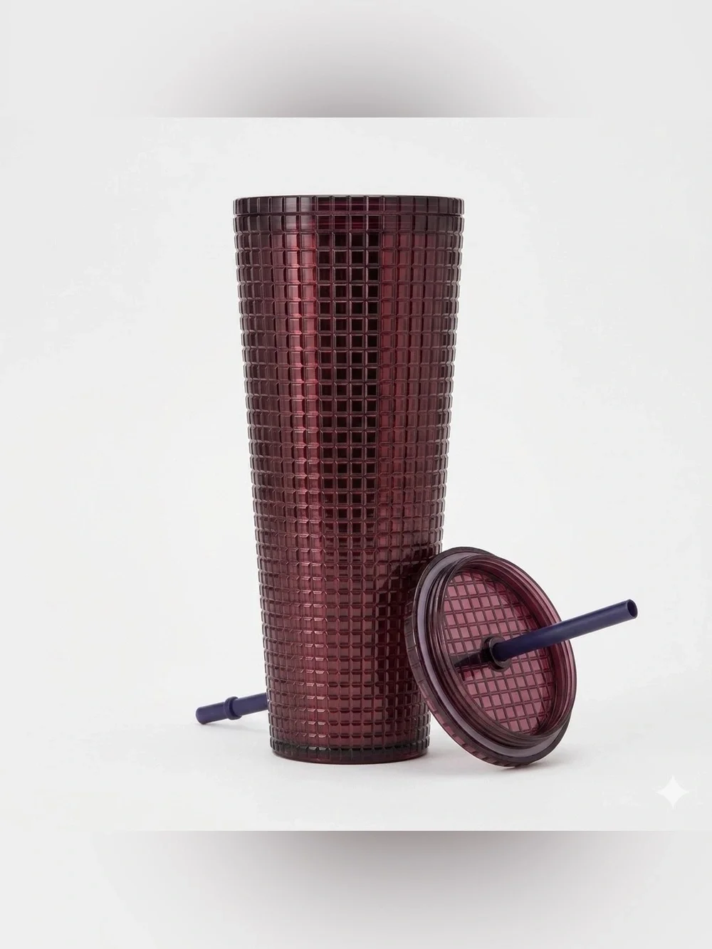 Starbucks 2020 Holiday Berry Plum Grid Disco Venti Tumbler 24oz NWT Cold Cup